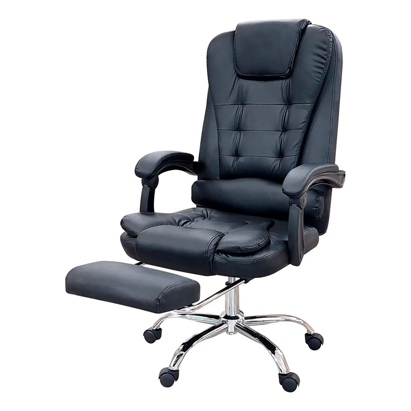 (Promoción de cumpleaños 🔥) Silla De Oficina Masajeador Presidencial Stephan - Desillas Color Negro