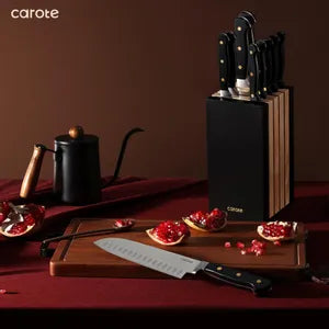 (Promoción de cumpleaños 🔥) Juego de Cuchillos 11 Piezas con Hoja de Acero Inoxidable en Bloque Negro