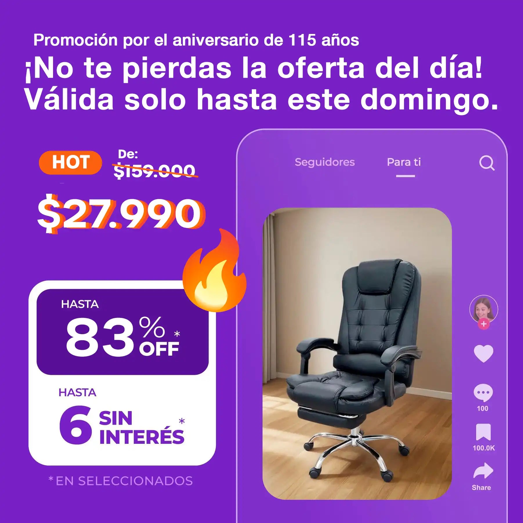 (Promoción de cumpleaños 🔥) Silla De Oficina Masajeador Presidencial Stephan - Desillas Color Negro
