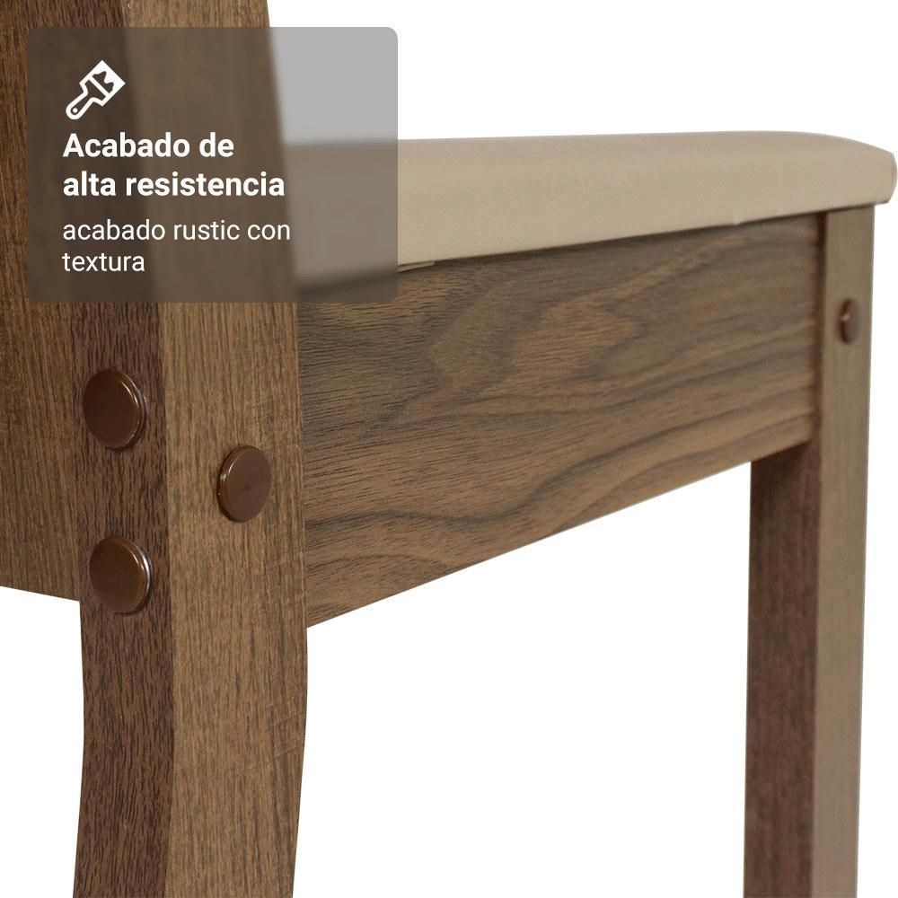 Juego De Comedor Madesa Analu Con 6 Sillas