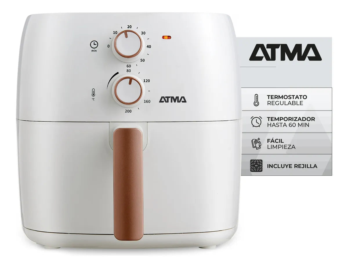 (Promoción de cumpleaños 🔥) Freidora De Aire Atma Fr60mabp 1300 W 6.5 L Con Temporizador