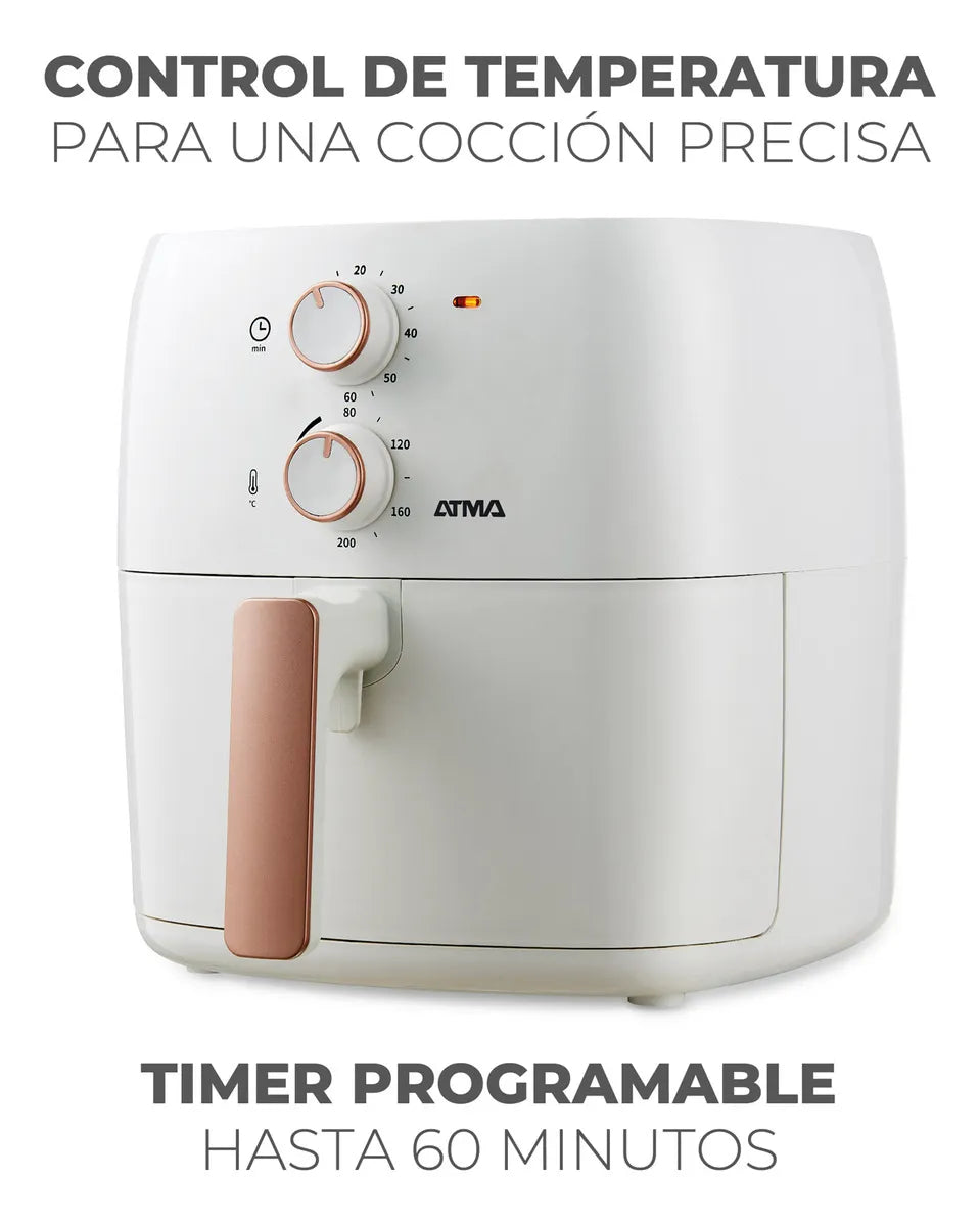 (Promoción de cumpleaños 🔥) Freidora De Aire Atma Fr60mabp 1300 W 6.5 L Con Temporizador