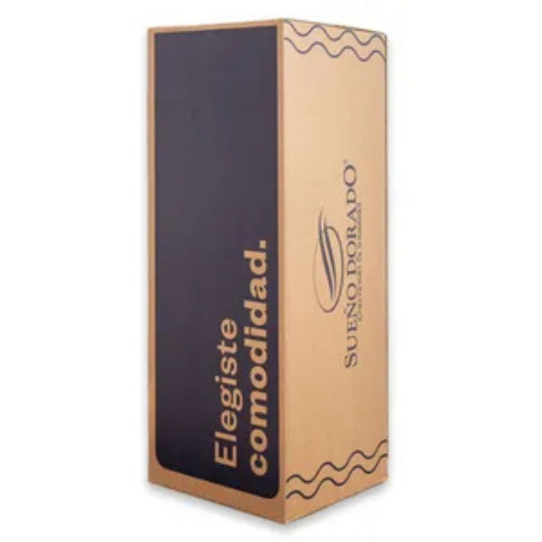 (Promoción 🔥) Colchón en Caja Sueño Dorado Box ROLO 1 Plaza 80x190 Espuma Alta Densidad