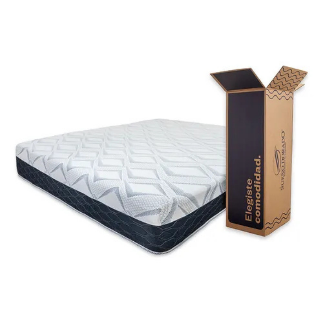 (Promoción 🔥) Colchón en Caja Sueño Dorado Box ROLO 2 Plazas 140x190 Espuma Alta Densidad