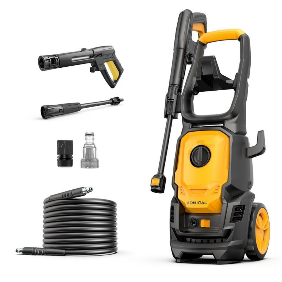 (Promoción 🔥) Hidrolavadora Admiral 1600w 130 Bar con Autostop + Accesorios Alta Presión