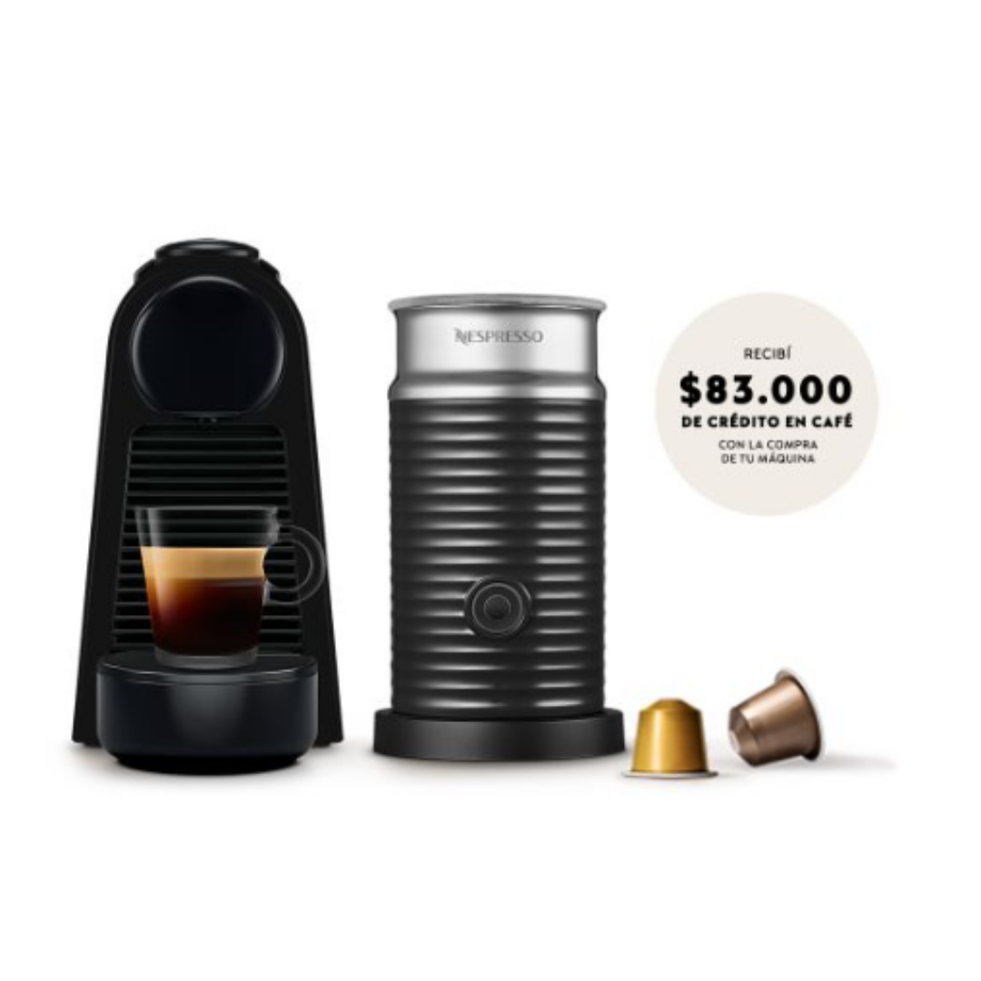 (Promoción 🔥) Cafetera Nespresso Essenza D30BLACK2 PACK