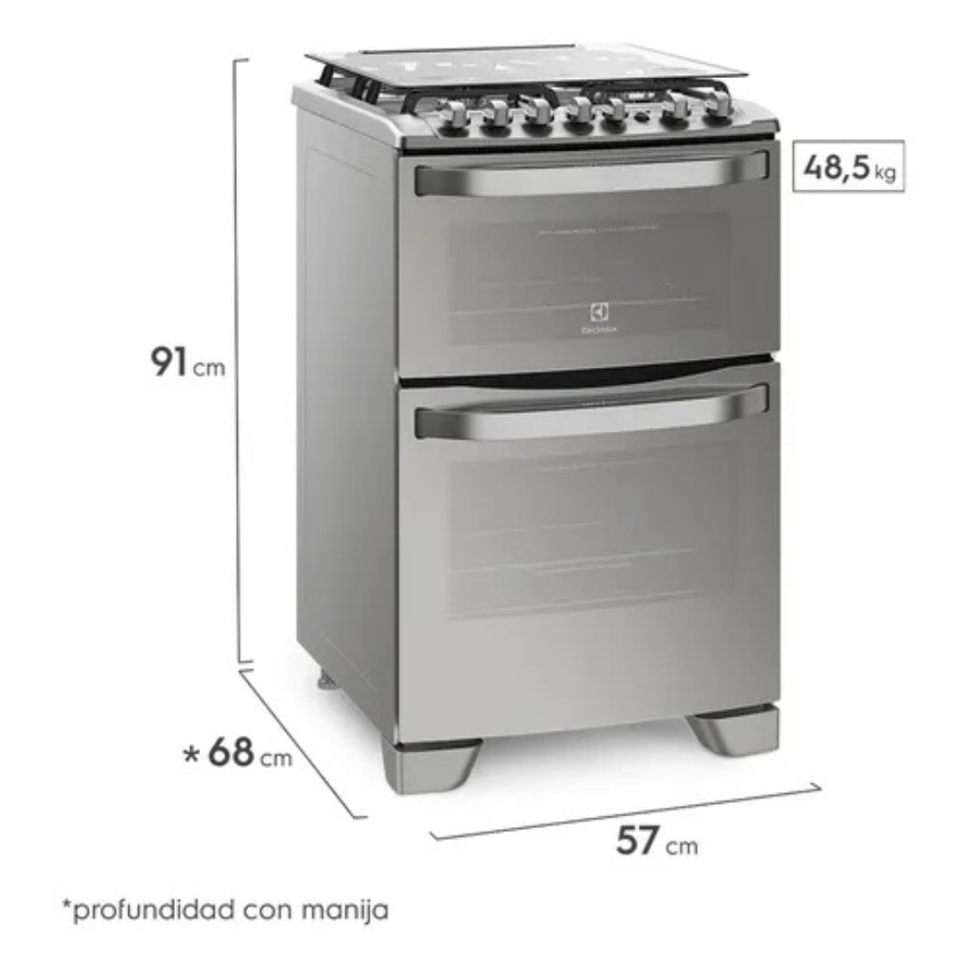 (Promoción 🔥) Cocina Doble Horno Electrolux 56DXQ 57cm