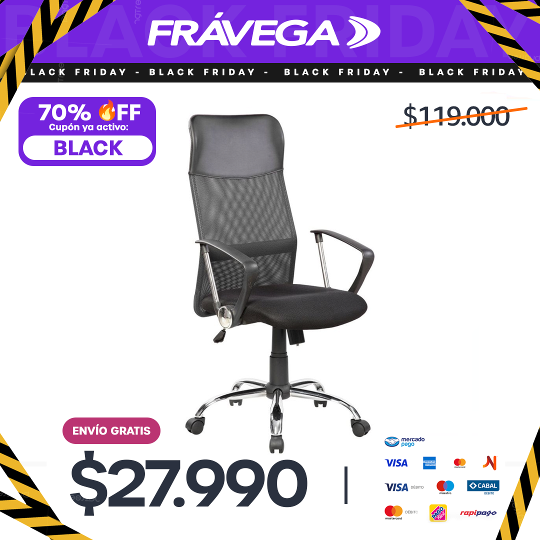 Silla Oficina Escritorio Respaldo Mesh Alto Sillón Ejecutivo Pc