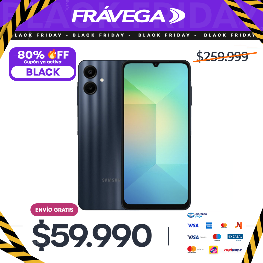 Celular Samsung Galaxy A06 64GB Black