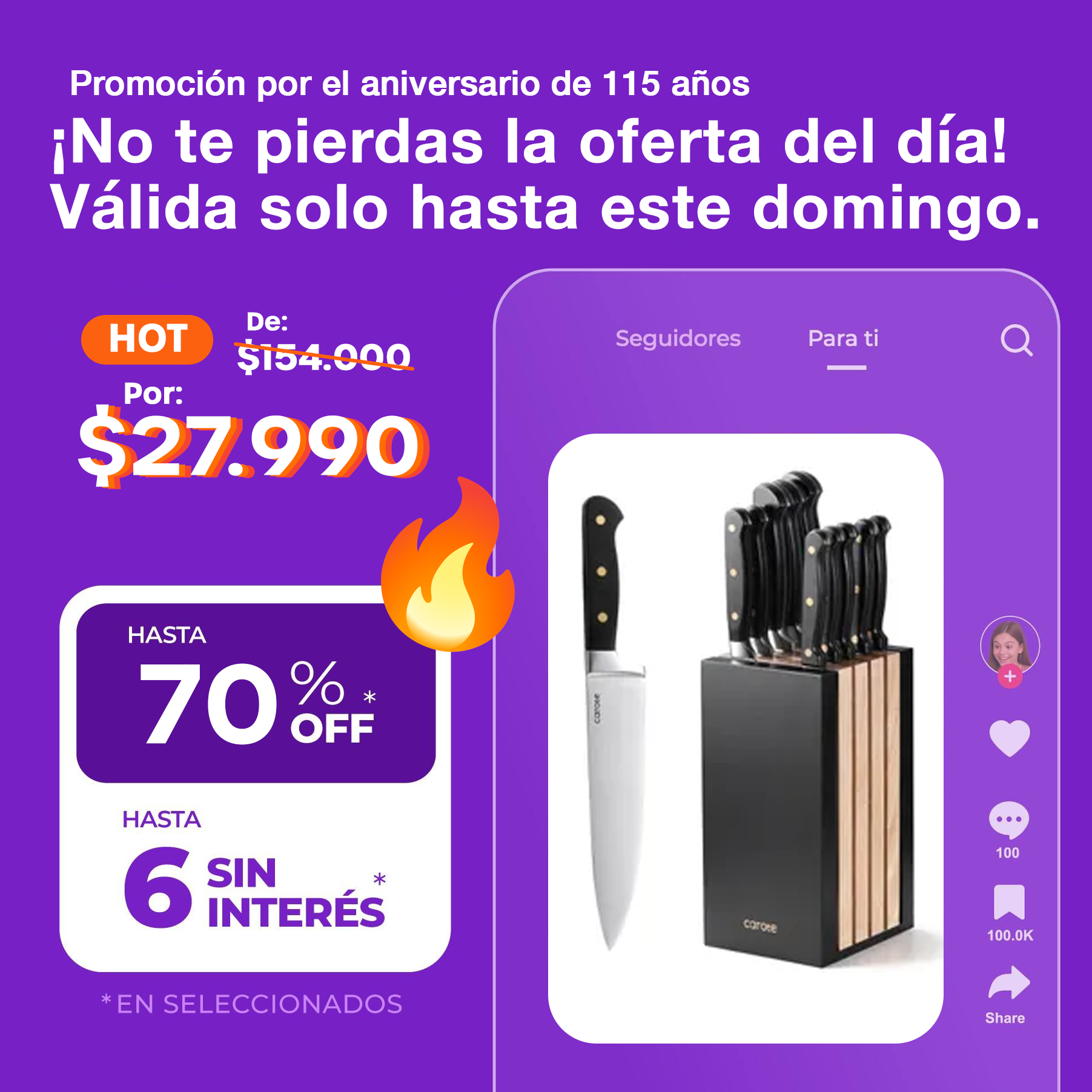 (Promoción de cumpleaños 🔥) Juego de Cuchillos 11 Piezas con Hoja de Acero Inoxidable en Bloque Negro