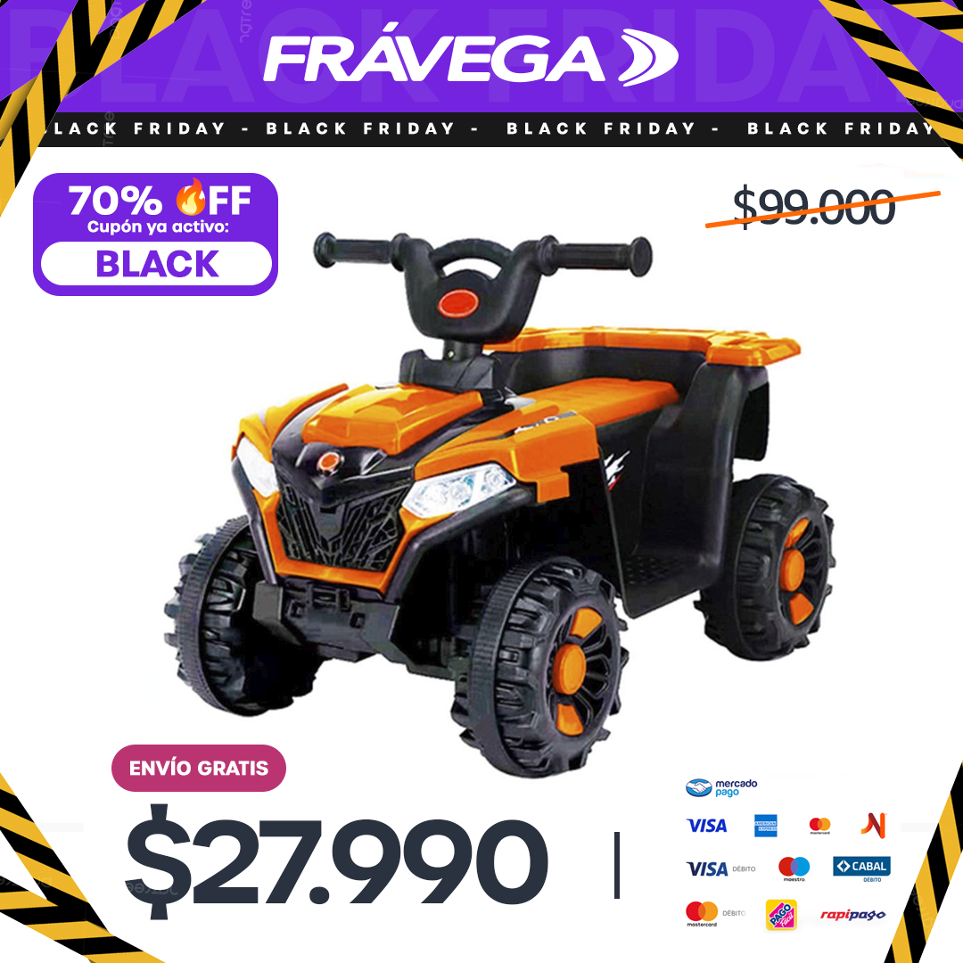 Cuatriciclo a Batería Stark Naranja