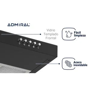 (Promoción de cumpleaños 🔥) Purificador Admiral 60cm 918A Negro