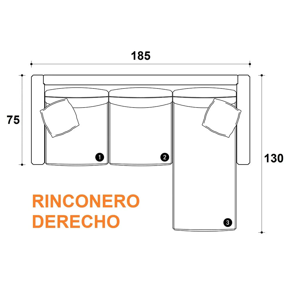 (Promoción 🔥) Sillón de 3 Cuerpos Esquinero Convertible American Wood Chenille Gris