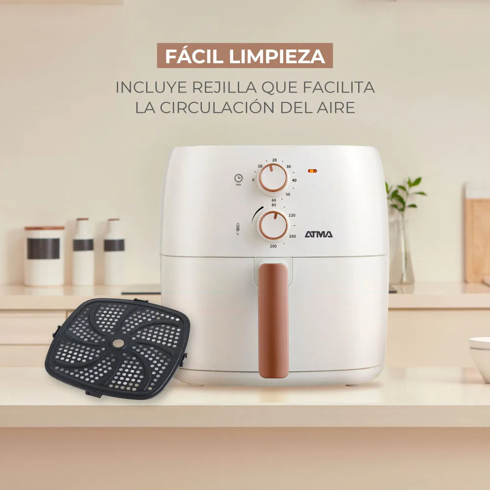 (Promoción de cumpleaños 🔥) Freidora De Aire Atma Fr60mabp 1300 W 6.5 L Con Temporizador