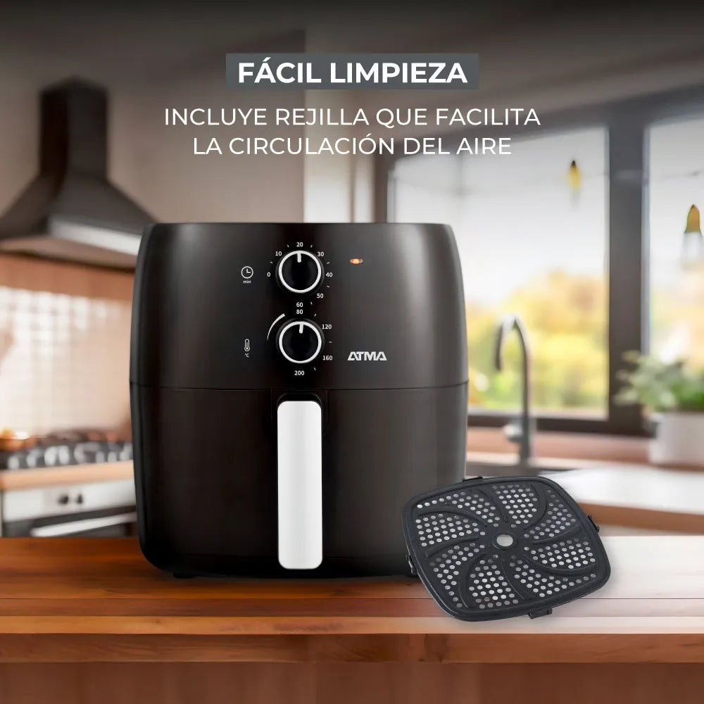 (Promoción de cumpleaños 🔥) Freidora De Aire Atma Fr60mabp 1300 W 6.5 L Con Temporizador