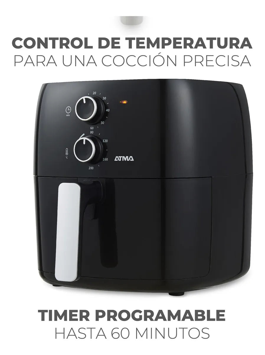 (Promoción de cumpleaños 🔥) Freidora De Aire Atma Fr60mabp 1300 W 6.5 L Con Temporizador