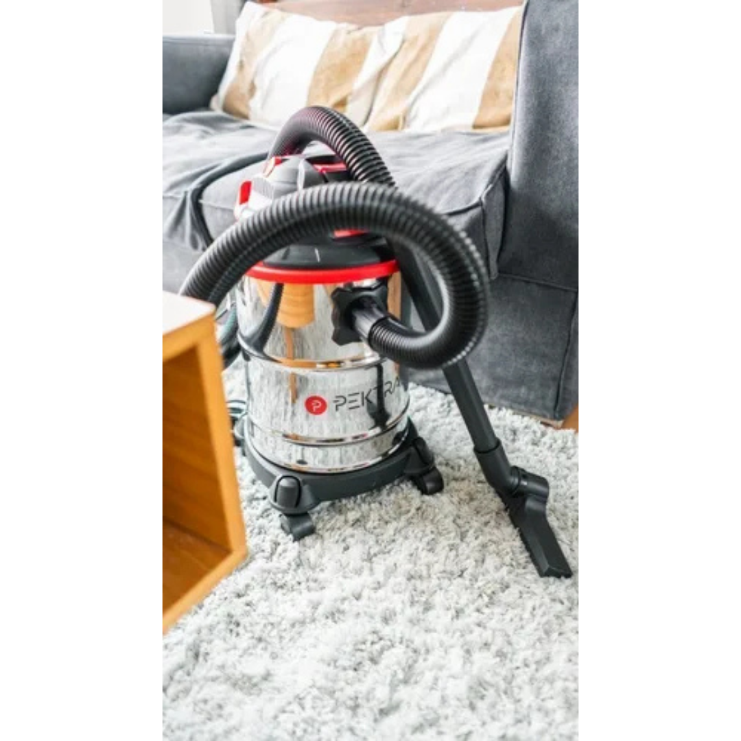 (Promoción 🔥) Aspiradora 15 Litros Polvo Liquido Acero Inoxidable