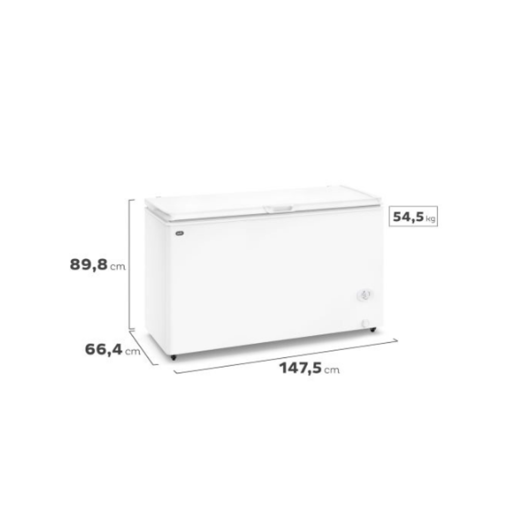 (Promoción 🔥) Freezer Horizontal Gafa Blanco Inverter 402lts FGHI400B-XL