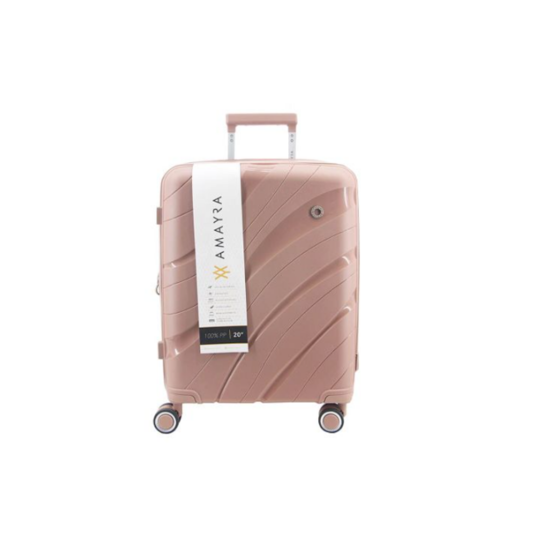 (Promoción 🔥) Valija Amayra Carry On Para Cabina Viaje Avión Equipaje Mujer 20 Pulgadas Reforzada 4 Ruedas 360°.