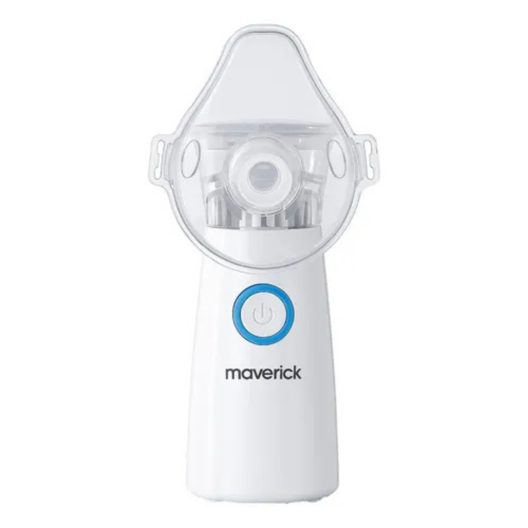 (Promoción 🔥) Nebulizador Maverick Mesh Ultrasónico Portátil Inalámbrico A Pilas y USB Liviano Compacto 2 Mascarillas Adulto/Niño