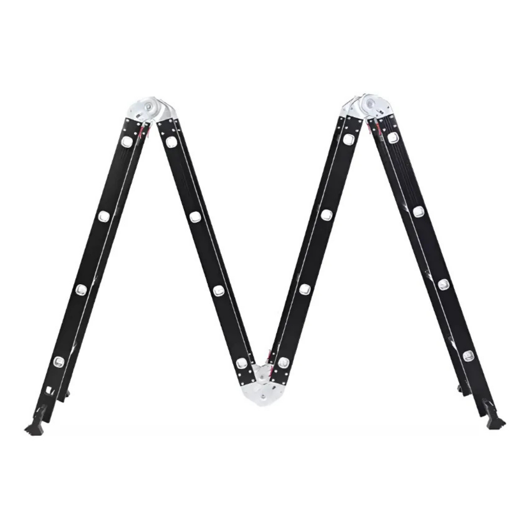 (Promoción 🔥) Escalera de Aluminio 4x4 Articulada 16 Escalones Garden Life Negra Multipropósito