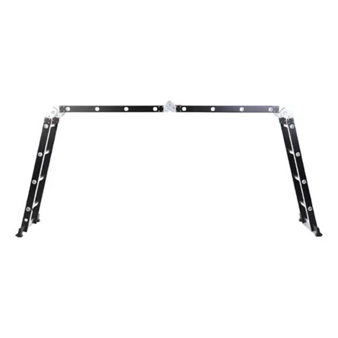 (Promoción 🔥) Escalera de Aluminio 4x4 Articulada 16 Escalones Garden Life Negra Multipropósito