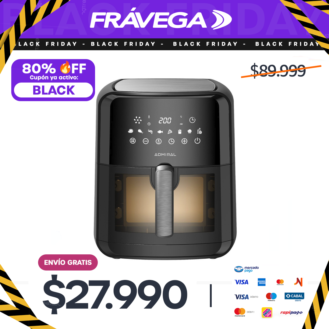 Freidora de Aire Admiral AD-AF505 6,3 Litros