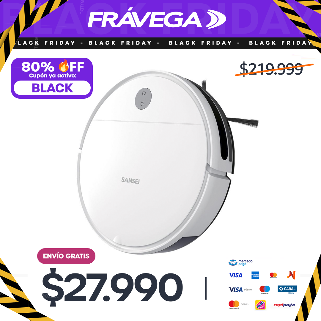 Aspiradora Trapeadora Robot Sansei Blanco RVCS23