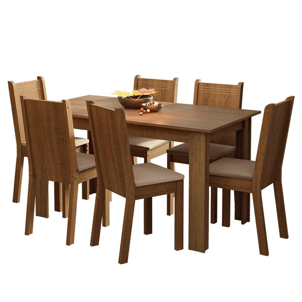 Juego De Comedor Madesa Analu Con 6 Sillas