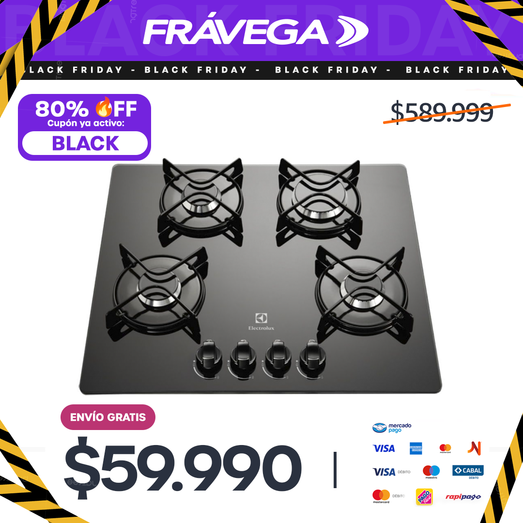 Anafe a Gas Electrolux GC60M 60cm