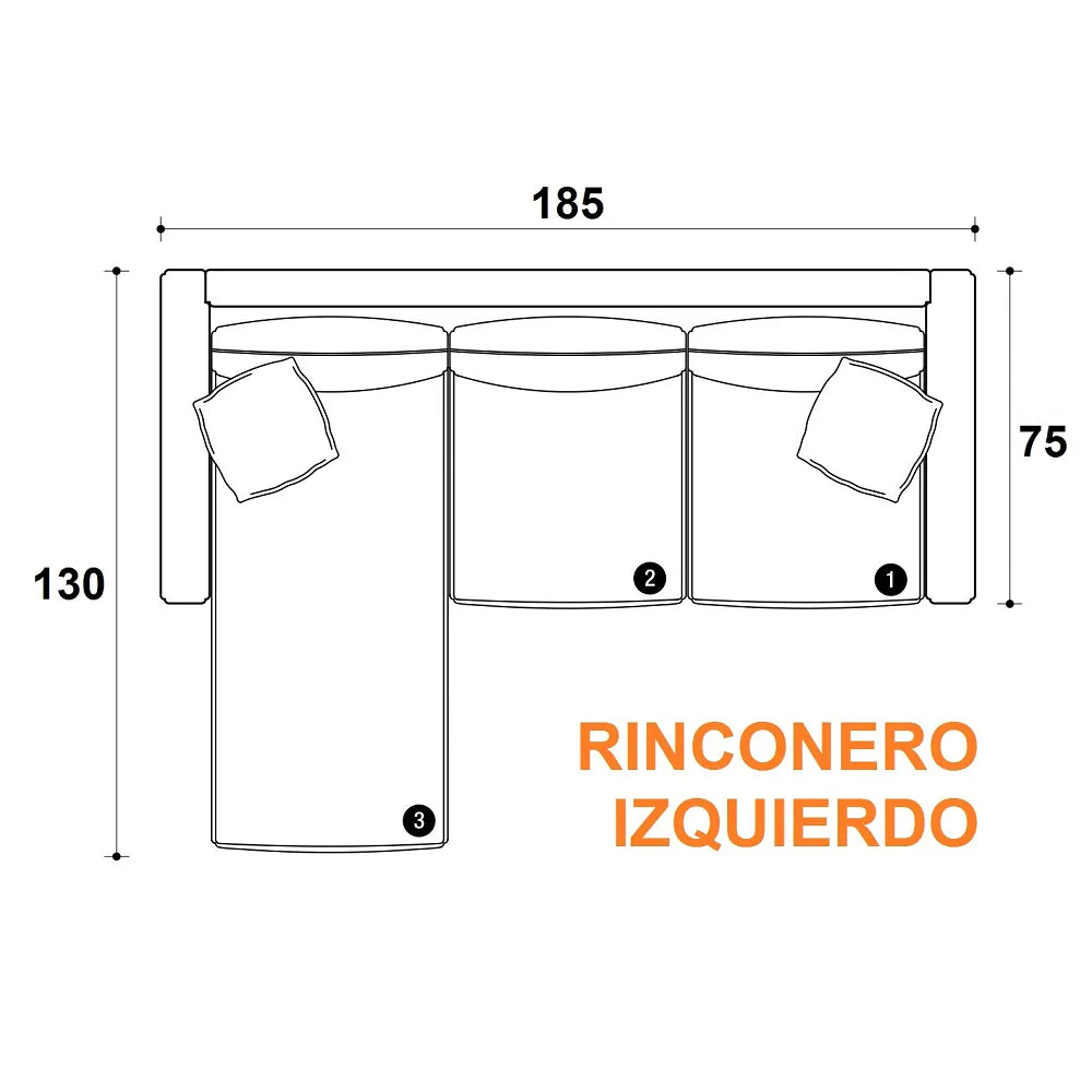 (Promoción 🔥) Sillón de 3 Cuerpos Esquinero Convertible American Wood Chenille Gris