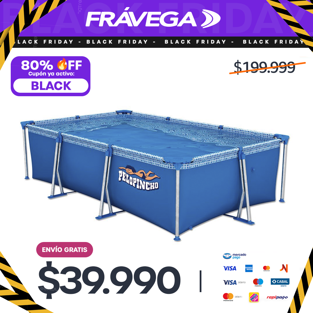 Pileta de Lona Pelopincho 2800Lts 270 x 160 x 65 cm